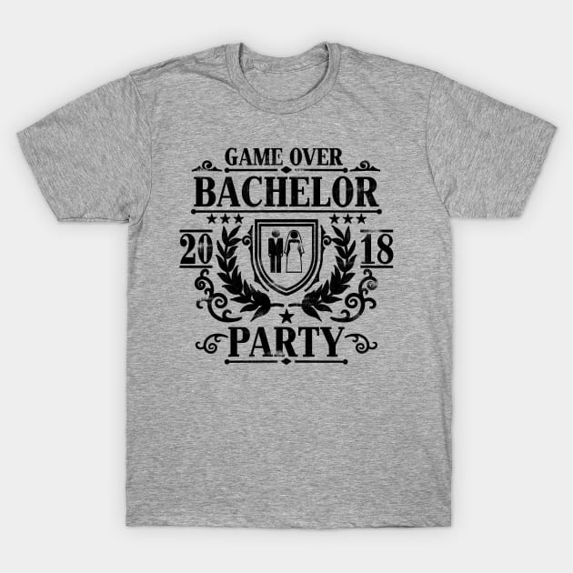 Mens Bachelor Party 2018 Groom Squad Stag Night T Shirt Gift T-Shirt by CheesyB